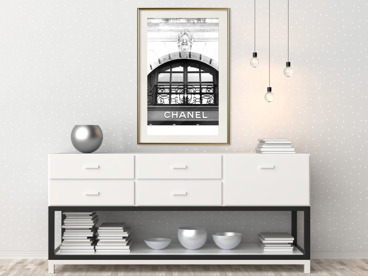Wall Poster Chanel - black and white architectural building with sculpture and ornaments 126682 additionalImage 22
