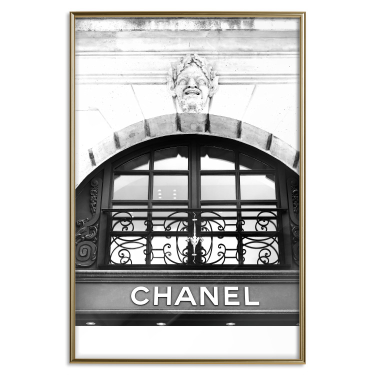 Wall Poster Chanel - black and white architectural building with sculpture and ornaments 126682 additionalImage 21