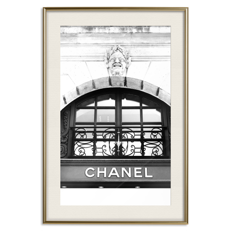 Wall Poster Chanel - black and white architectural building with sculpture and ornaments 126682 additionalImage 20