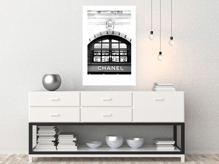 Wall Poster Chanel - black and white architectural building with sculpture and ornaments 126682 additionalImage 3