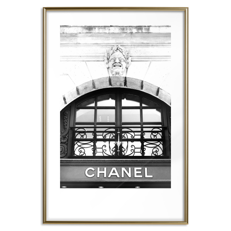 Wall Poster Chanel - black and white architectural building with sculpture and ornaments 126682 additionalImage 14