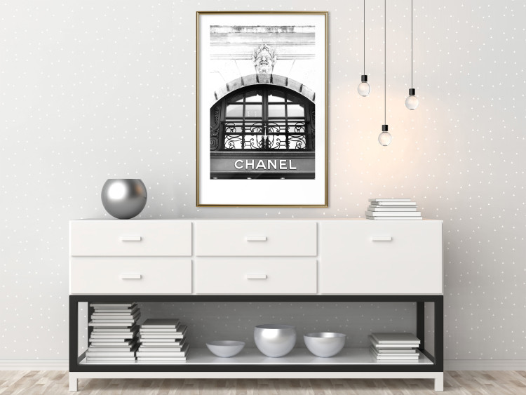 Wall Poster Chanel - black and white architectural building with sculpture and ornaments 126682 additionalImage 13