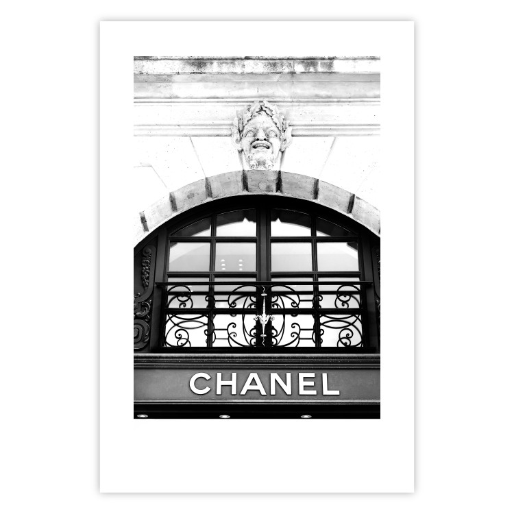 Wall Poster Chanel - black and white architectural building with sculpture and ornaments 126682 additionalImage 25