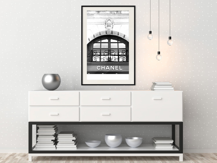 Wall Poster Chanel - black and white architectural building with sculpture and ornaments 126682 additionalImage 24