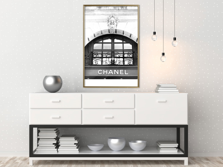 Wall Poster Chanel - black and white architectural building with sculpture and ornaments 126682 additionalImage 5