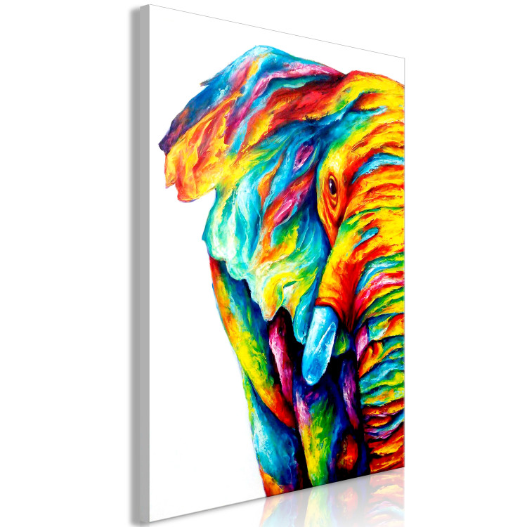 Canvas Print Colourful Elephant (1 Part) Vertical 126982 additionalImage 2
