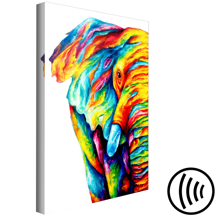 Canvas Print Colourful Elephant (1 Part) Vertical 126982 additionalImage 6
