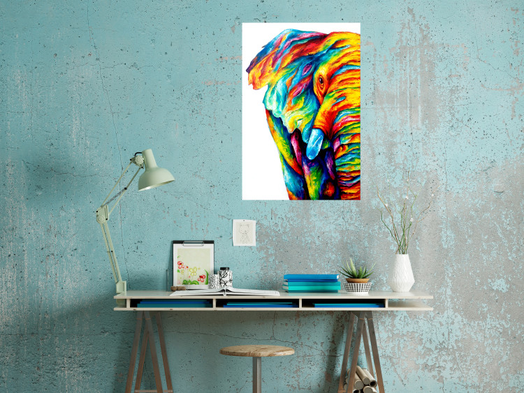 Canvas Print Colourful Elephant (1 Part) Vertical 126982 additionalImage 3