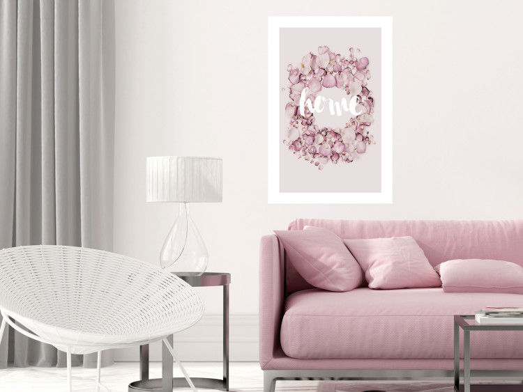 Poster Fragrant Home - English text on a background of scattered flowers 127482 additionalImage 3