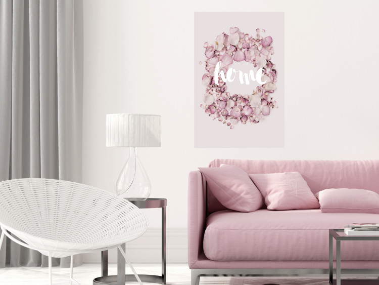 Poster Fragrant Home - English text on a background of scattered flowers 127482 additionalImage 4