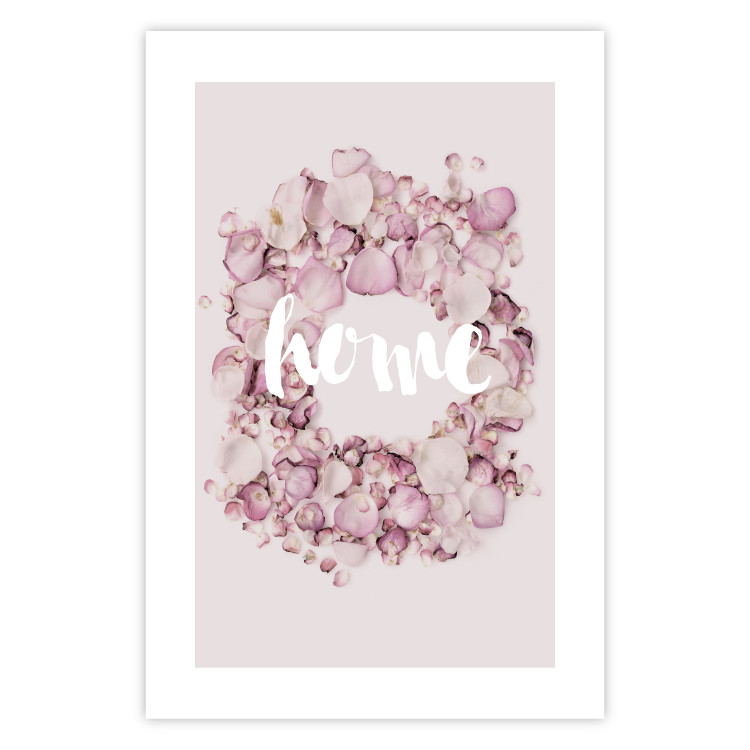 Poster Fragrant Home - English text on a background of scattered flowers 127482 additionalImage 25