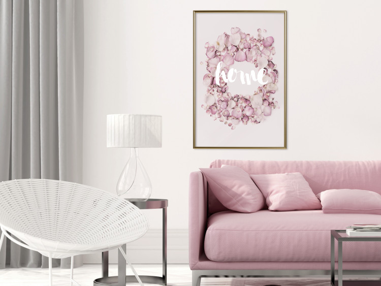 Poster Fragrant Home - English text on a background of scattered flowers 127482 additionalImage 5