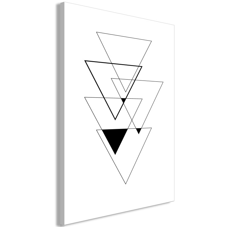 Canvas Print Five black triangles - a composition of overlapping figures 127982 additionalImage 2