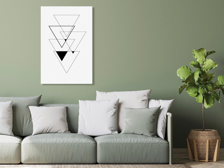 Canvas Print Five black triangles - a composition of overlapping figures 127982 additionalImage 3