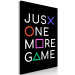 Canvas Art Print Just One More Game (1-part) vertical - English text with figures 128482 additionalThumb 2