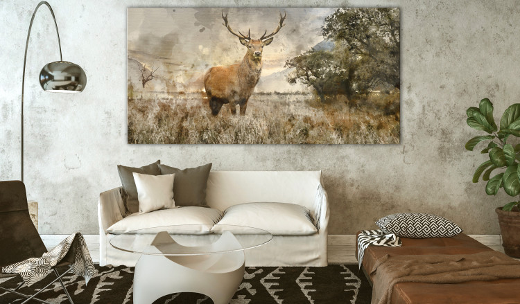 Large canvas print Watercolour Deer II [Large Format] 128682 additionalImage 5