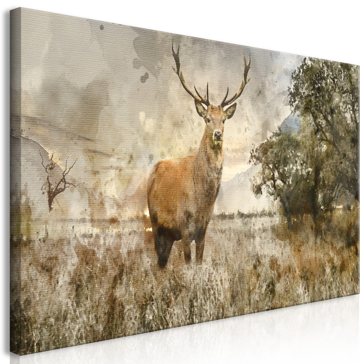 Large canvas print Watercolour Deer II [Large Format] 128682 additionalImage 2