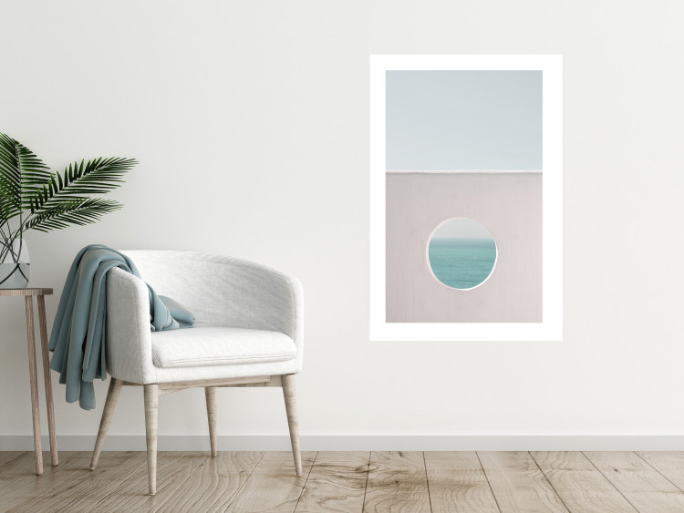 Poster Circular Horizon - landscape of calm sea and clear sky 129482 additionalImage 3