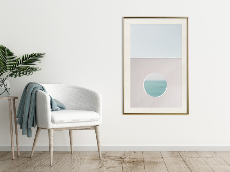 Poster Circular Horizon - landscape of calm sea and clear sky 129482 additionalImage 22