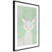 Wall Poster Young Deer - funny gray animal on green polka dot background 129582 additionalThumb 6