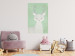 Wall Poster Young Deer - funny gray animal on green polka dot background 129582 additionalThumb 2