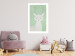 Wall Poster Young Deer - funny gray animal on green polka dot background 129582 additionalThumb 3