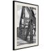 Poster Morning Bridge - gray architecture of a metal bridge against a light background 129782 additionalThumb 2