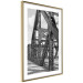 Poster Morning Bridge - gray architecture of a metal bridge against a light background 129782 additionalThumb 7