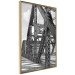 Poster Morning Bridge - gray architecture of a metal bridge against a light background 129782 additionalThumb 12