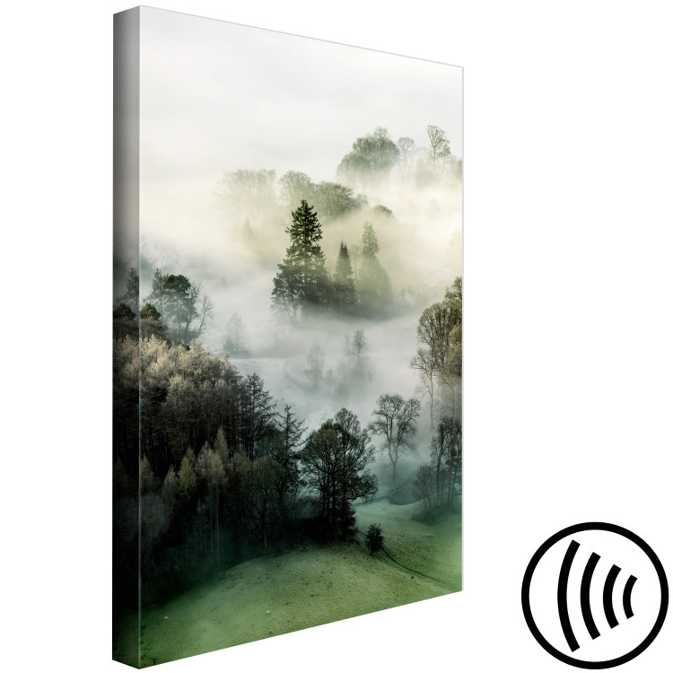 Canvas Print Morning Chill (1-piece) Vertical - landscape of misty forest scenery 130282 additionalImage 6