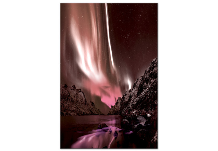 Canvas Dreamy Land (1-piece) Vertical - landscape scenery of polar lights 132082