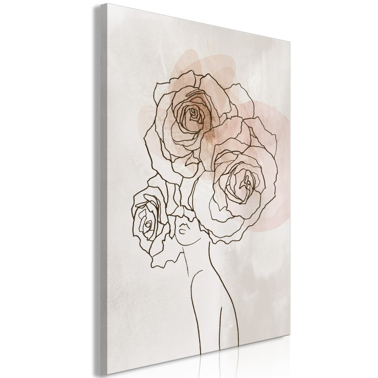 Canvas Print Anna and Roses (1 Part) Vertical 132182 additionalImage 2