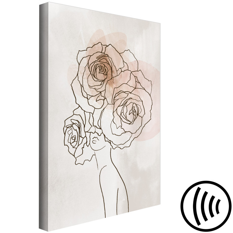 Canvas Print Anna and Roses (1 Part) Vertical 132182 additionalImage 6