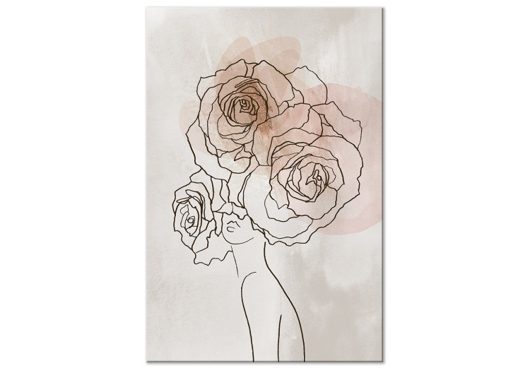 Canvas Print Anna and Roses (1 Part) Vertical 132182