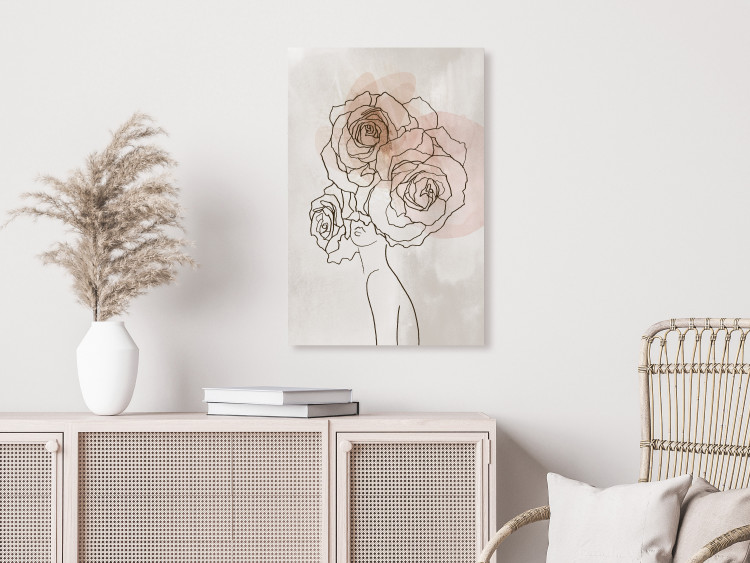 Canvas Print Anna and Roses (1 Part) Vertical 132182 additionalImage 3