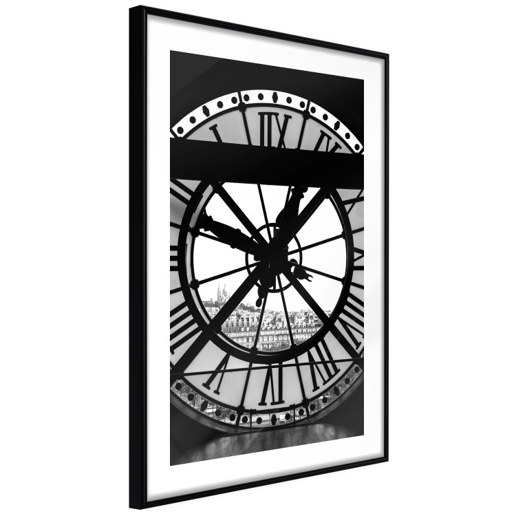 Poster Sacre-Coeur Clock - black and white clock architecture against the city backdrop 132282 additionalImage 2