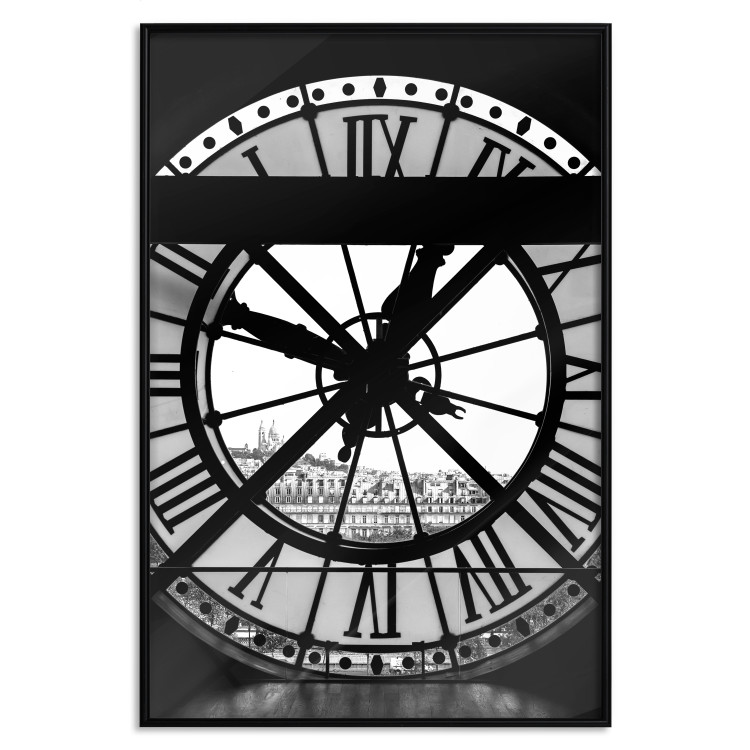 Poster Sacre-Coeur Clock - black and white clock architecture against the city backdrop 132282 additionalImage 18