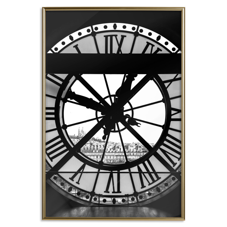 Poster Sacre-Coeur Clock - black and white clock architecture against the city backdrop 132282 additionalImage 21