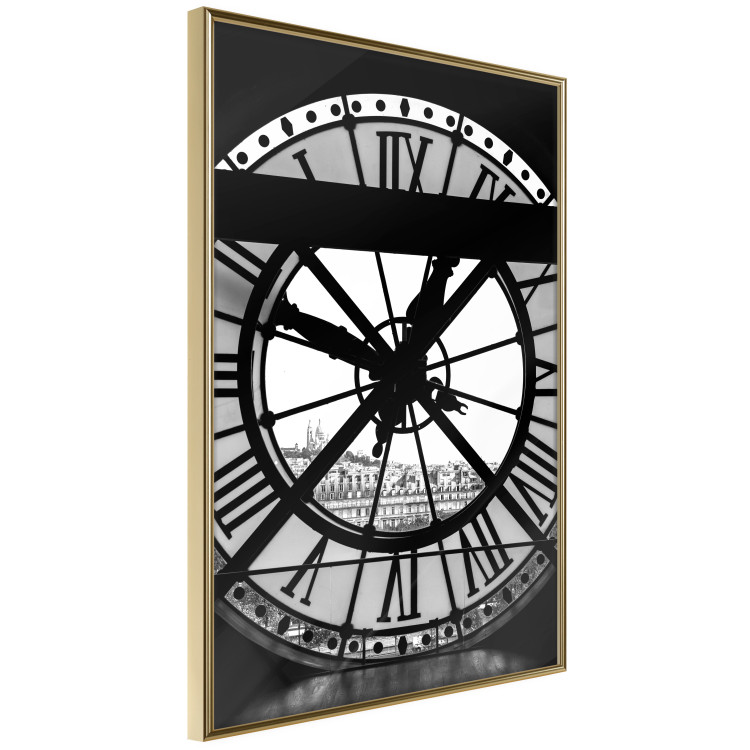 Poster Sacre-Coeur Clock - black and white clock architecture against the city backdrop 132282 additionalImage 9