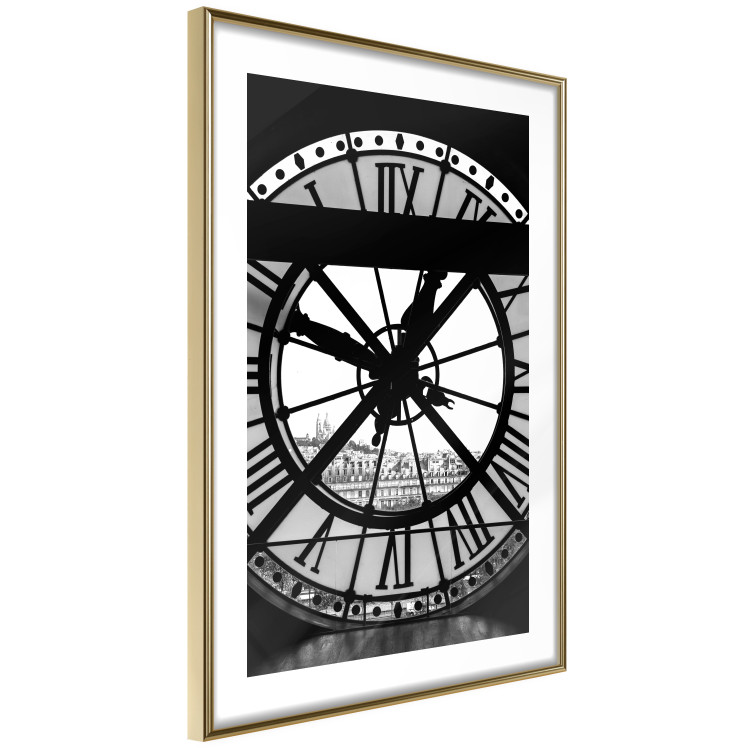 Poster Sacre-Coeur Clock - black and white clock architecture against the city backdrop 132282 additionalImage 4