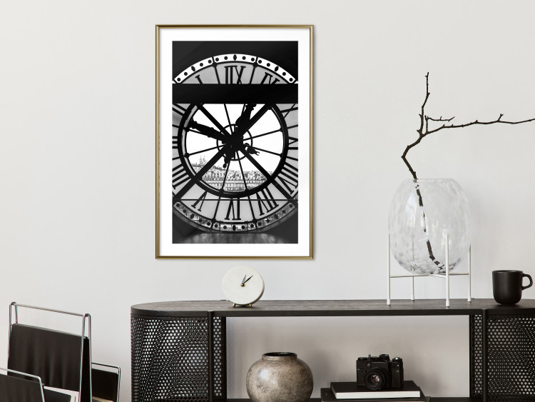 Poster Sacre-Coeur Clock - black and white clock architecture against the city backdrop 132282 additionalImage 15