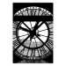 Poster Sacre-Coeur Clock - black and white clock architecture against the city backdrop 132282