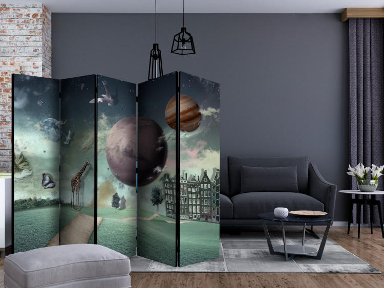 Room Divider Screen City of the future II [Room Dividers] 132582 additionalImage 4