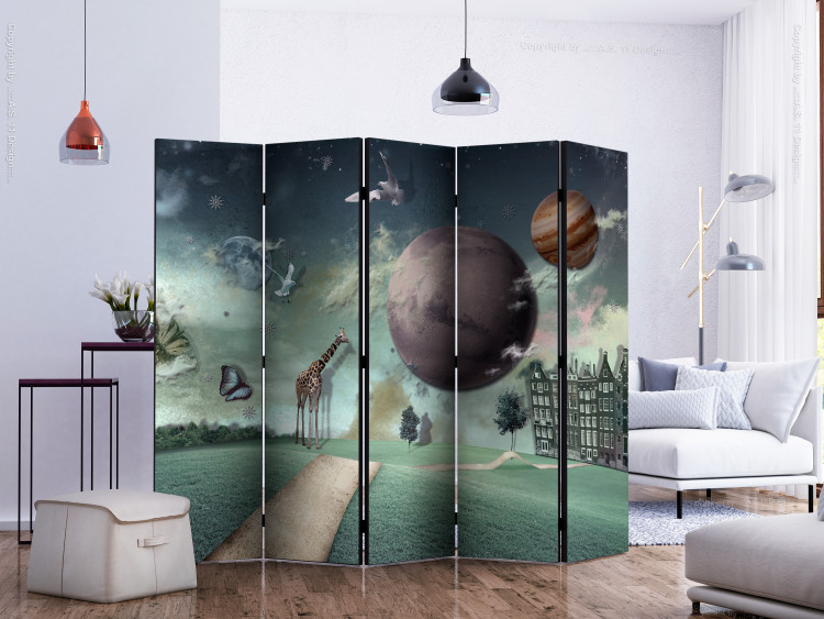 Room Divider Screen City of the future II [Room Dividers] 132582 additionalImage 2