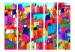 Room Separator Rainbow Town II (5-piece) - colorful urban abstraction 132682 additionalThumb 3