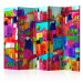 Room Separator Rainbow Town II (5-piece) - colorful urban abstraction 132682