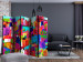 Room Separator Rainbow Town II (5-piece) - colorful urban abstraction 132682 additionalThumb 4