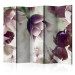 Folding Screen Heavenly Tulips II (5-piece) - tulips in muted colors 132782
