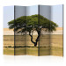 Room Divider Etosha National Park II (5-piece) - landscape of trees and desert 133482