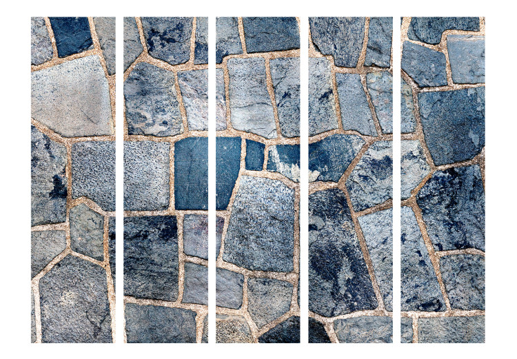 Room Divider Sapphire Stone II - texture of blue stone bricks 133582 additionalImage 3